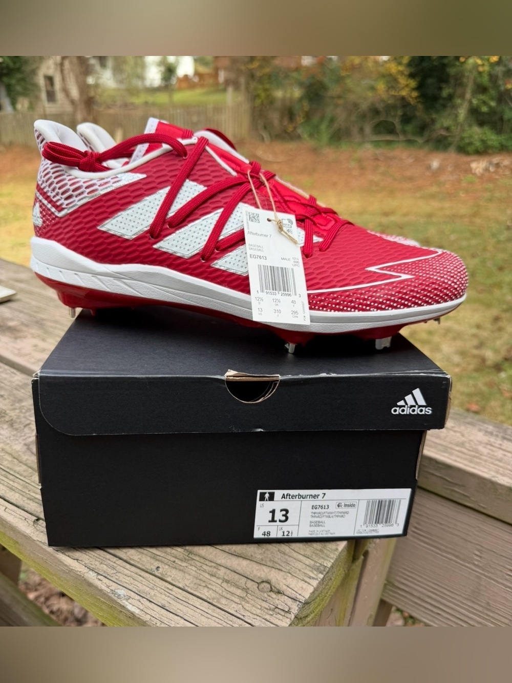 adidas adizero afterburner baseball cleats metal spike size 13 mens